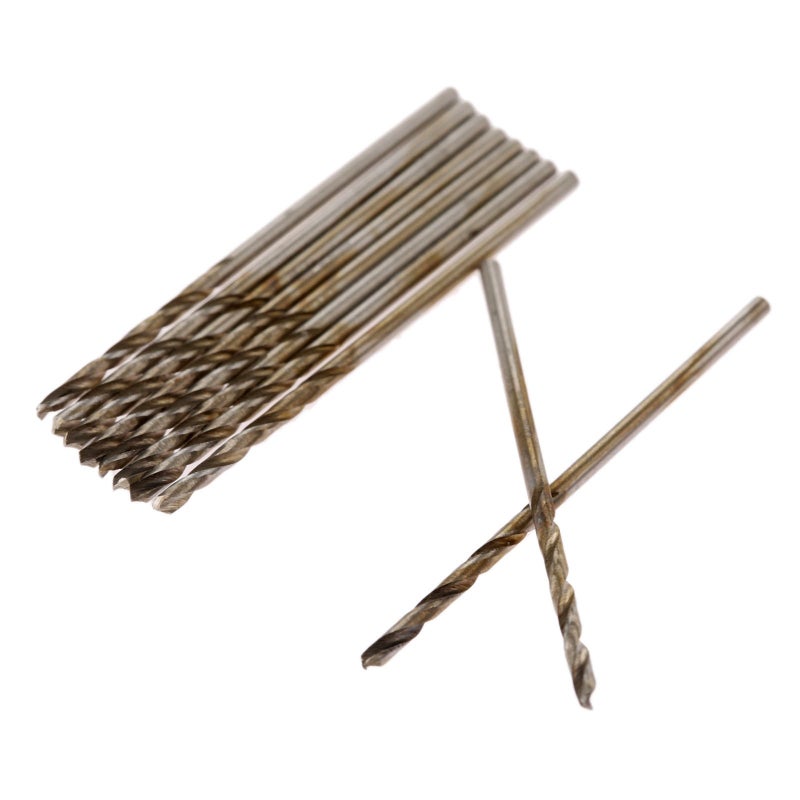 Mtsooning 10PCS Twist Drill Bit Set, 1mm High Speed Steel Cobalt Drill Bit, Micro HSS Straight Shank HSS-4341 for Hard Metal, Stainless Steel, Cast Iron - Image 2